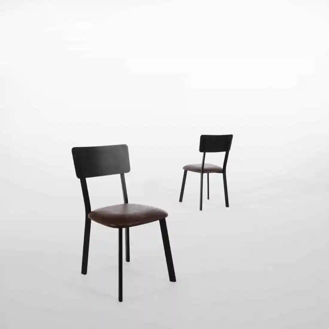 Bolero Metal & PU Side Chairs Vintage Mocha (Pack 4) - Image 7