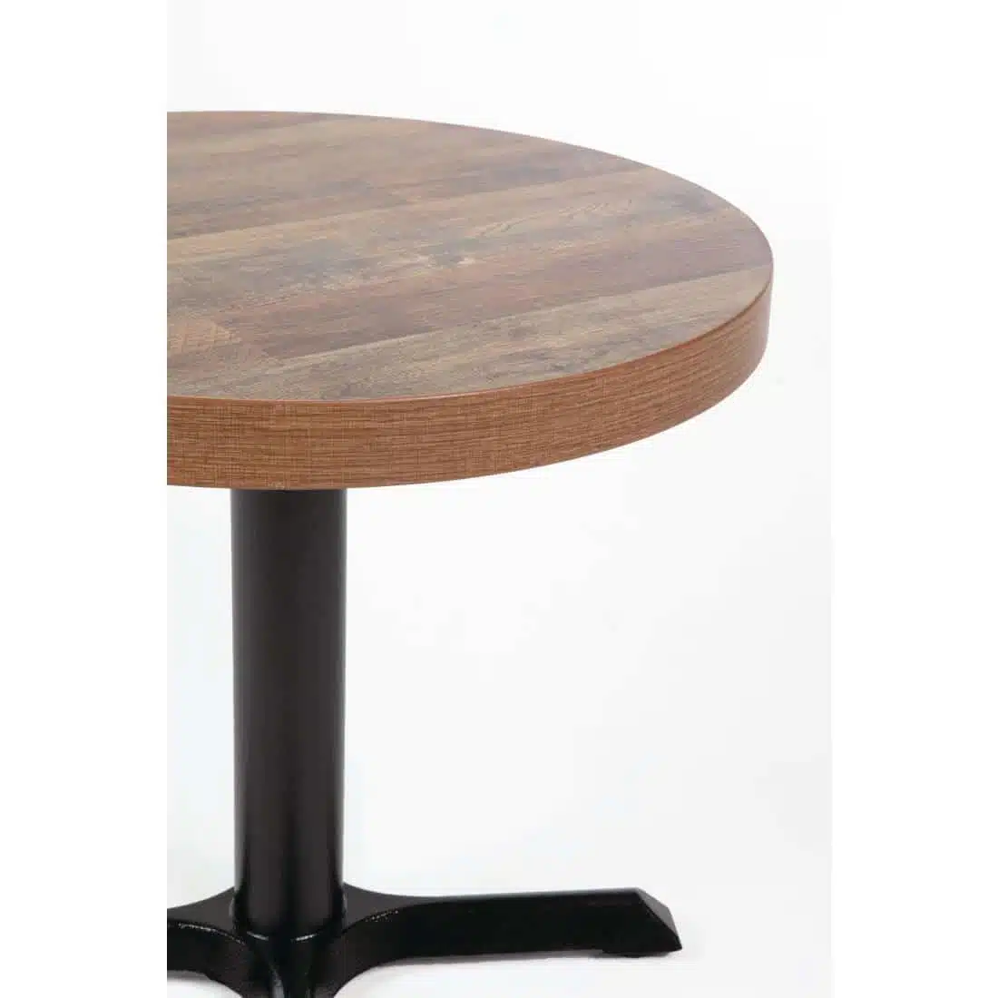 Bolero Pre-Drilled Round Table Top Urban Dark 600mm - Image 6