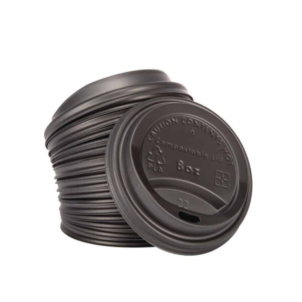 Fiesta Compostable Coffee Cup Lids 225ml / 8oz (Pack of 1000) - Image 2