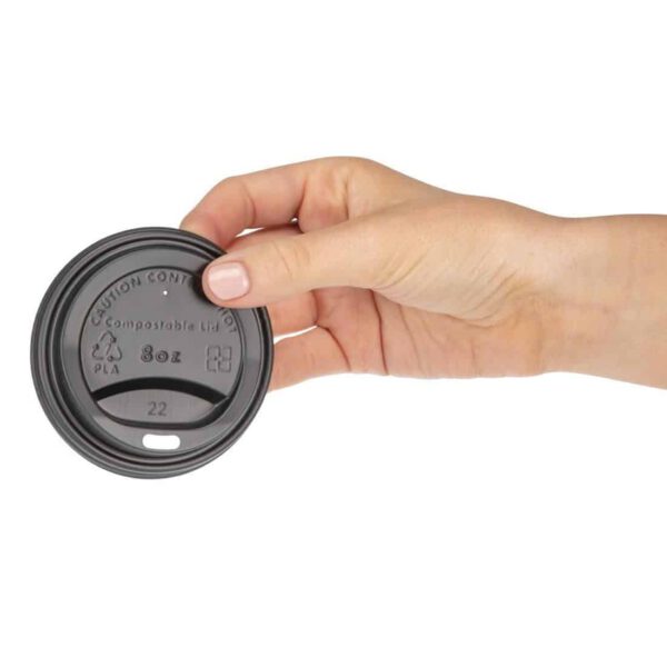 Fiesta Compostable Coffee Cup Lids 225ml / 8oz (Pack of 1000) - Image 4