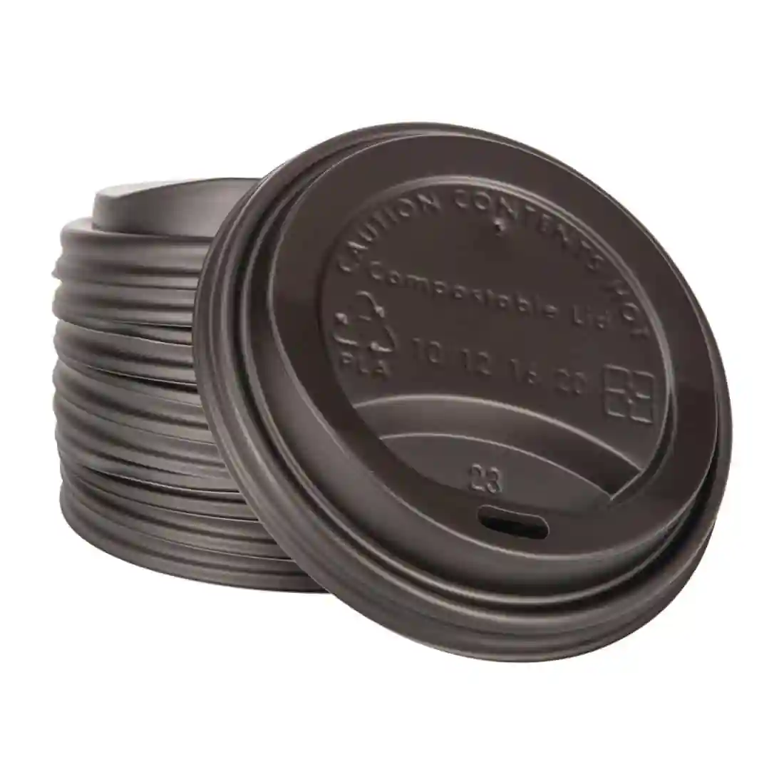 Fiesta Compostable Coffee Cup Lids 340ml / 12oz (Pack of 1000) - Image 3