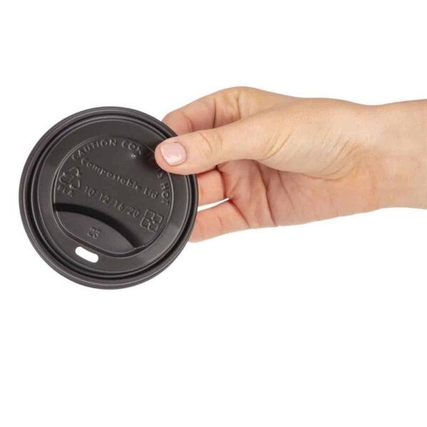 Fiesta Compostable Coffee Cup Lids 340ml / 12oz (Pack of 1000) - Image 5