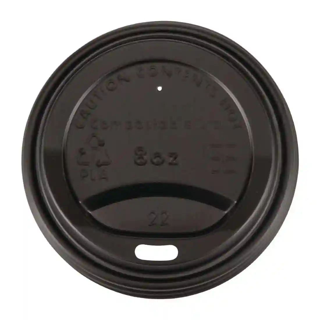 Fiesta Compostable Coffee Cup Lids 225ml / 8oz (Pack of 50) - Image 2