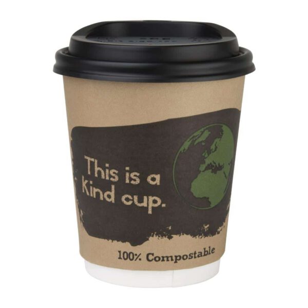 Fiesta Compostable Coffee Cup Lids 225ml / 8oz (Pack of 50) - Image 11