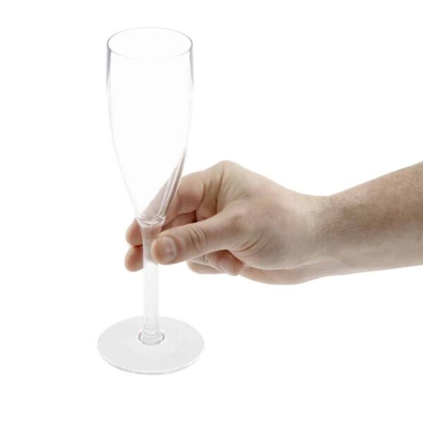Olympia Kristallon Polycarbonate Champagne Flutes 210ml (Pack of 12) - Image 5