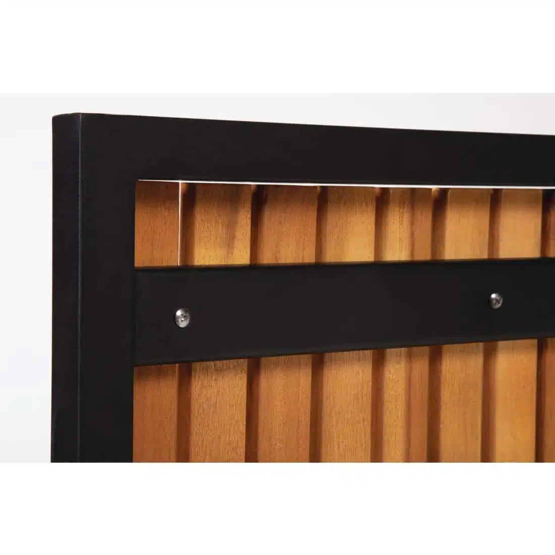 Bolero Steel & Acacia Side Chairs (Pack of 4) - Image 8