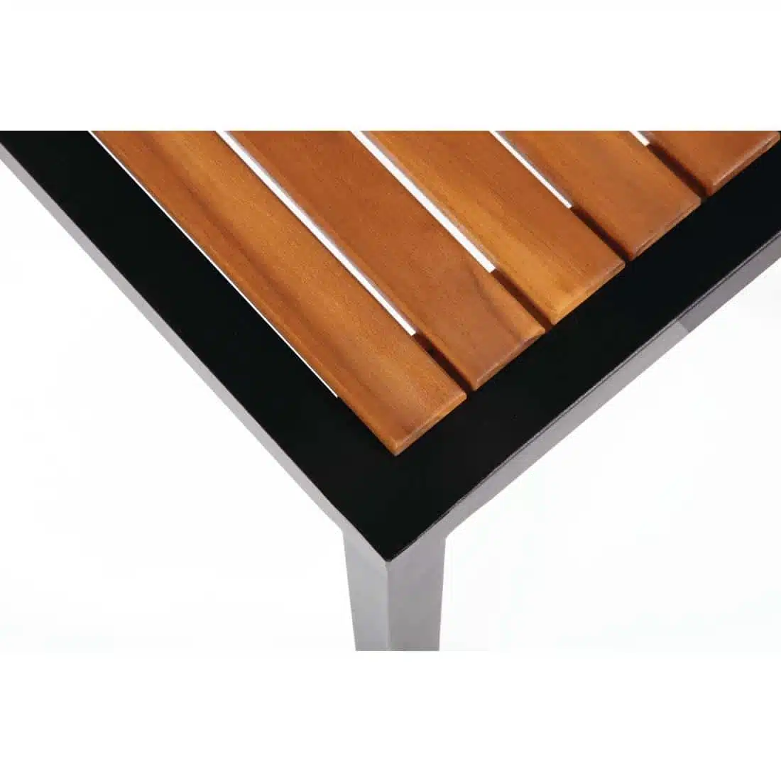 Bolero Steel & Acacia Side Chairs (Pack of 4) - Image 9