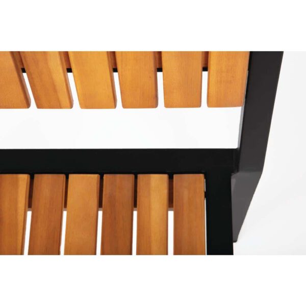 Bolero Steel & Acacia Side Chairs (Pack of 4) - Image 10