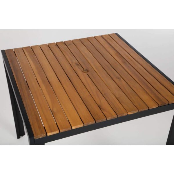 Bolero Square Steel and Acacia Table 800mm - Image 6