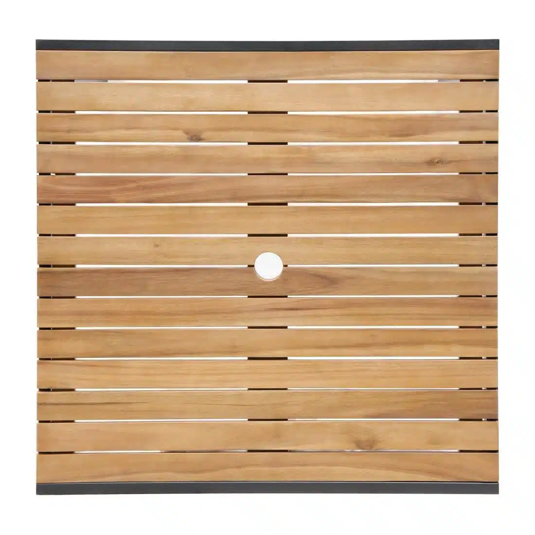 Bolero Square Steel and Acacia Table 800mm - Image 7