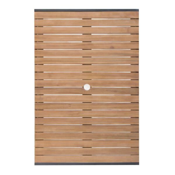 Bolero Acacia Wood and Steel Rectangular Table 1200mm - Image 3