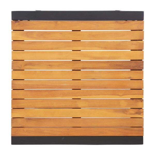 Bolero Square Steel and Acacia Bar Table 600mm - Image 10