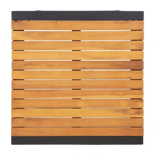 Bolero Square Steel and Acacia Bar Table 600mm - Image 10