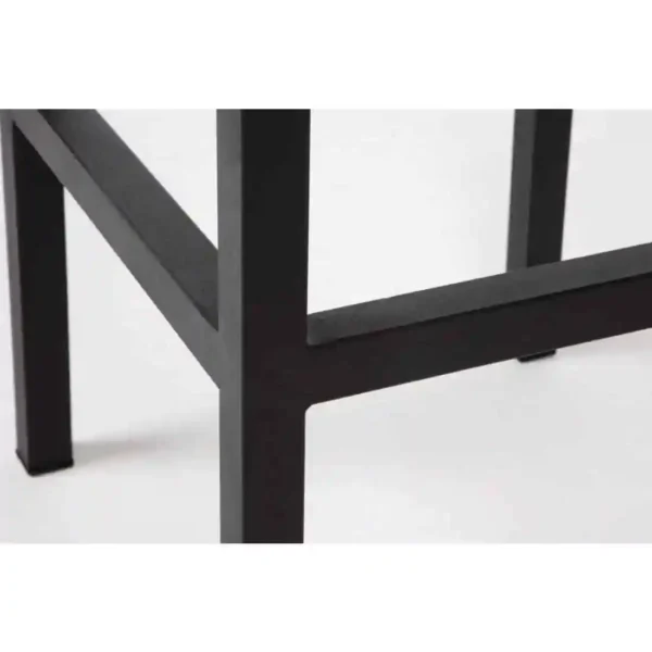 Bolero Black Steel & Acacia Wood Bar Stools (Pack of 2) - Image 6
