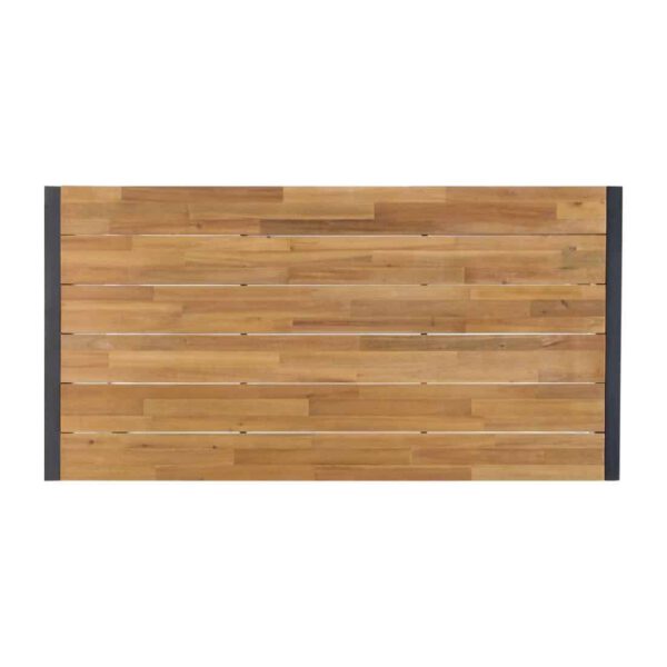 Bolero Acacia Wood and Steel Rectangular Industrial Table 1800mm - Image 5