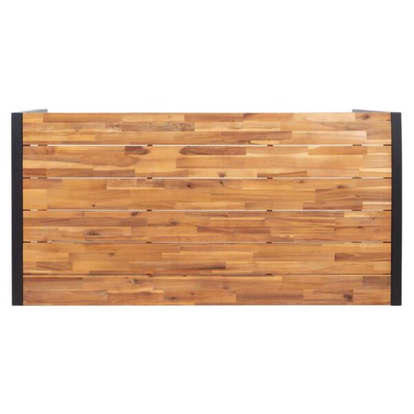 Bolero Acacia Wood and Steel Rectangular Industrial Table 1800mm - Image 7