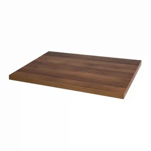 Bolero Pre-drilled Rectangular Table Top Rustic Oak 1100(W) x 700(D)mm - Image 1