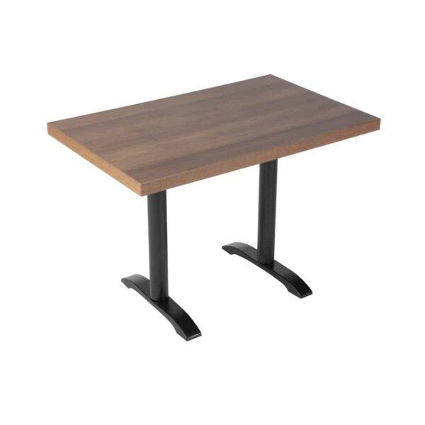 Bolero Pre-drilled Rectangular Table Top Rustic Oak 1100(W) x 700(D)mm - Image 9