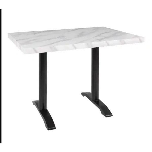 Bolero Pre-Drilled Rectangular Table Top Marble Effect 700mm - Image 8