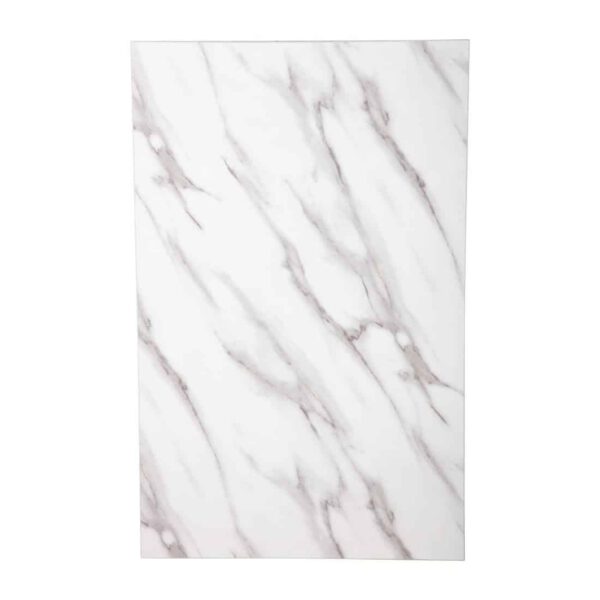Bolero Pre-Drilled Rectangular Table Top Marble Effect 700mm - Image 9