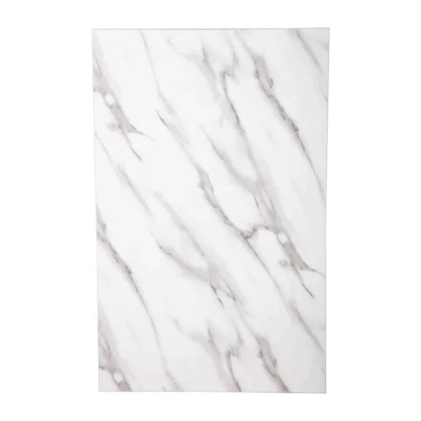 Bolero Pre-Drilled Rectangular Table Top Marble Effect 700mm - Image 9