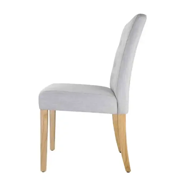 Bolero Chiswick Button Dining Chairs French Grey (Pack of 2) - Image 2