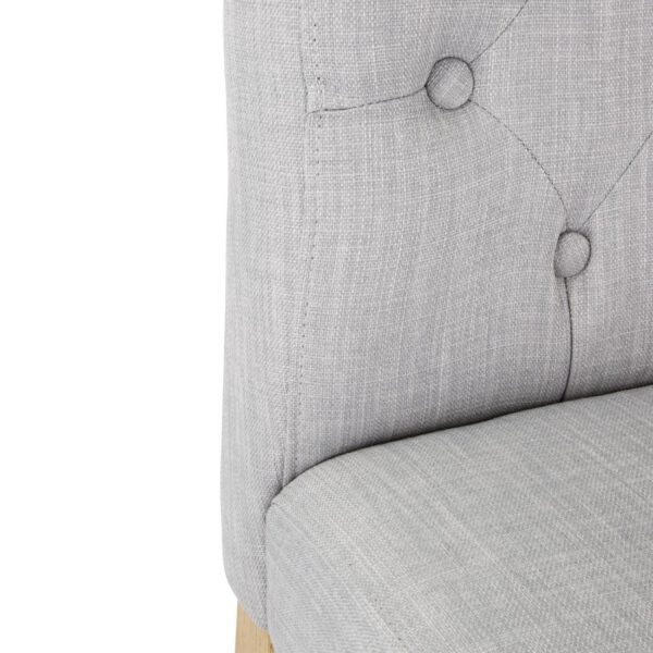 Bolero Chiswick Button Dining Chairs French Grey (Pack of 2) - Image 4