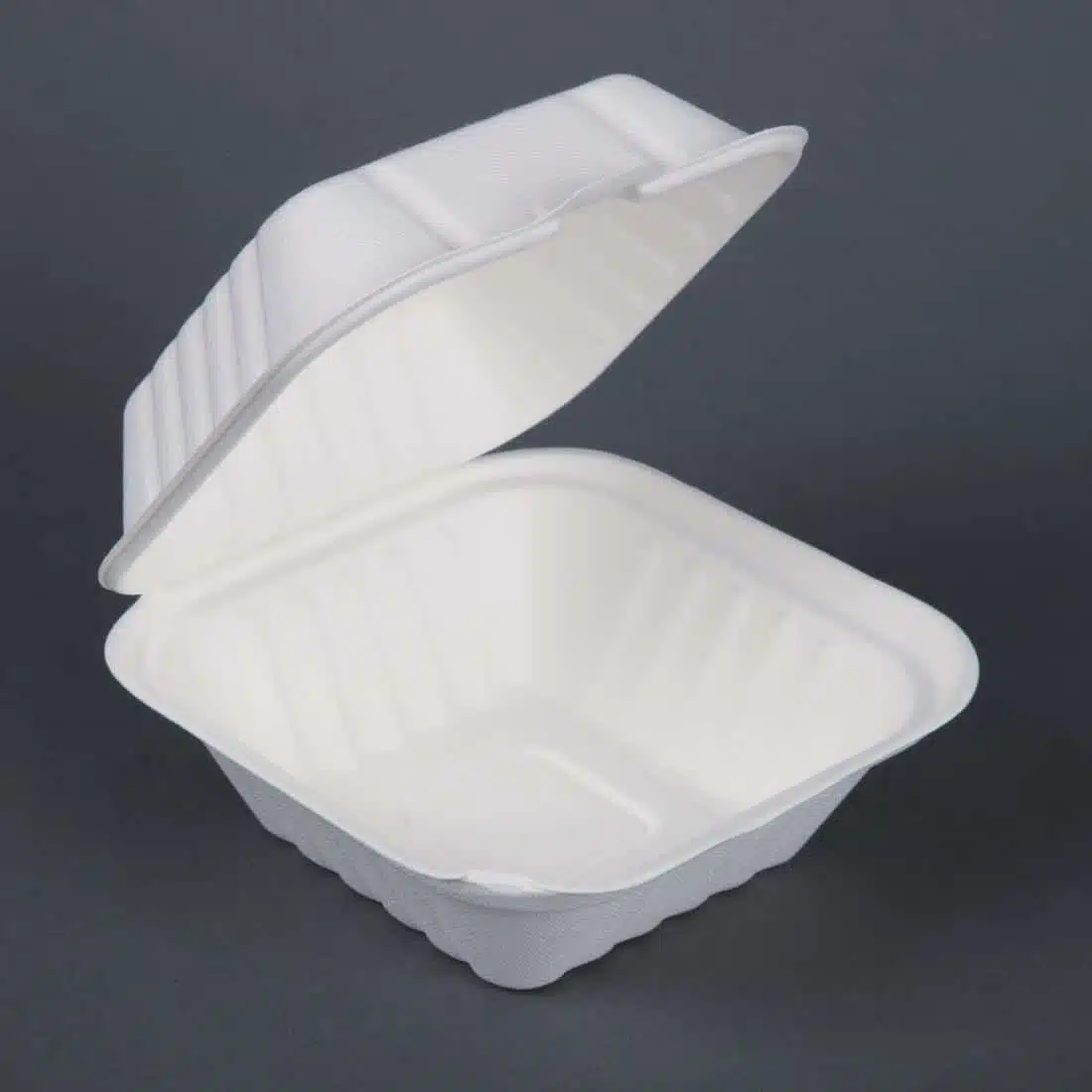 Fiesta Compostable Bagasse Burger Boxes with Side Ridges 152mm (Pack of 500) - Image 5