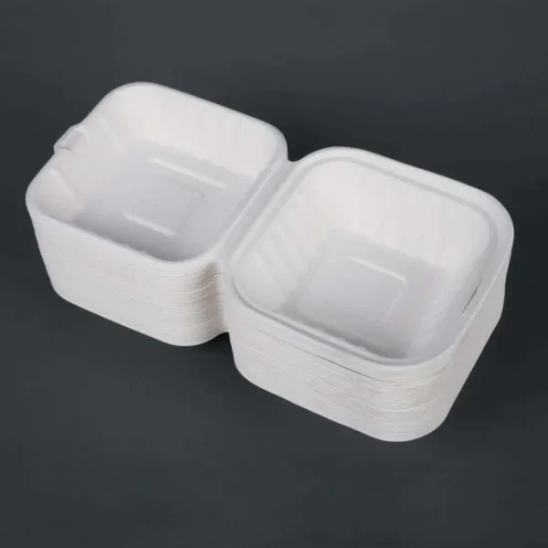 Fiesta Compostable Bagasse Burger Boxes with Side Ridges 152mm (Pack of 500) - Image 12