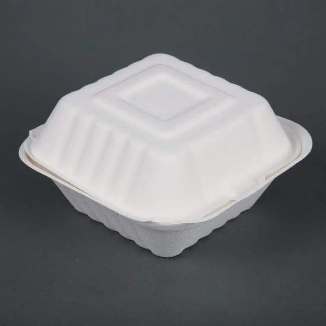 Fiesta Compostable Bagasse Burger Boxes with Side Ridges 152mm (Pack of 500) - Image 2