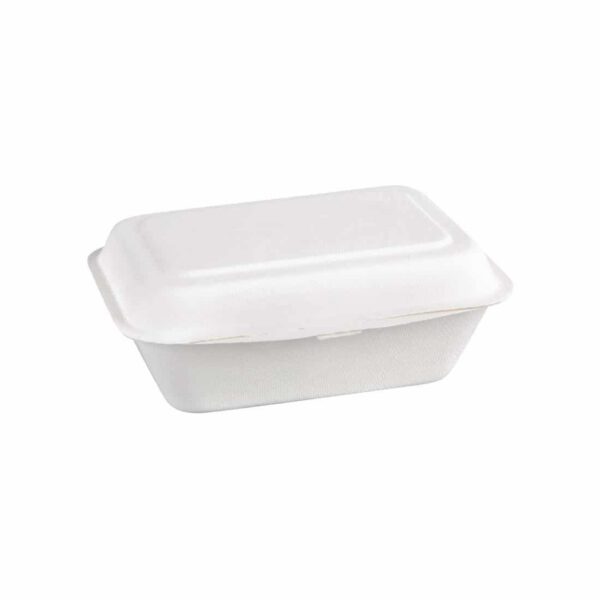 Fiesta Compostable Bagasse Hinged Food Containers 182mm - Image 3