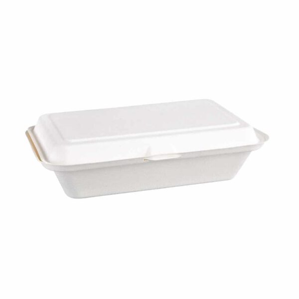 Fiesta Compostable Bagasse Hinged Food Containers 248mm - Image 2