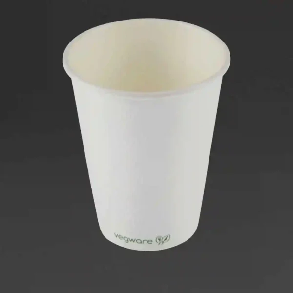 Vegware Compostable Coffee Cups Single Wall 340ml / 12oz (Pack of 1000) - Image 1