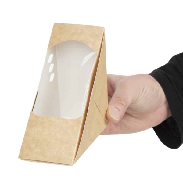 Vegware Compostable Kraft Sandwich Wedges 65mm (Pack of 500) - Image 6