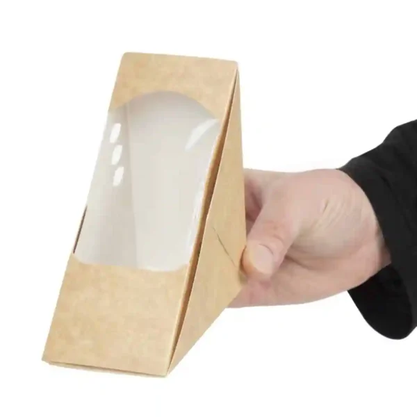 Vegware Compostable Kraft Sandwich Wedges 65mm (Pack of 500) - Image 6