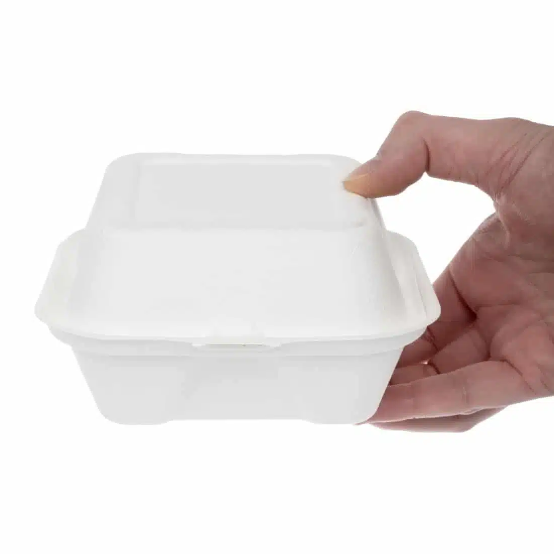 Vegware Compostable Bagasse Burger Boxes 152mm (Pack of 500) - Image 3