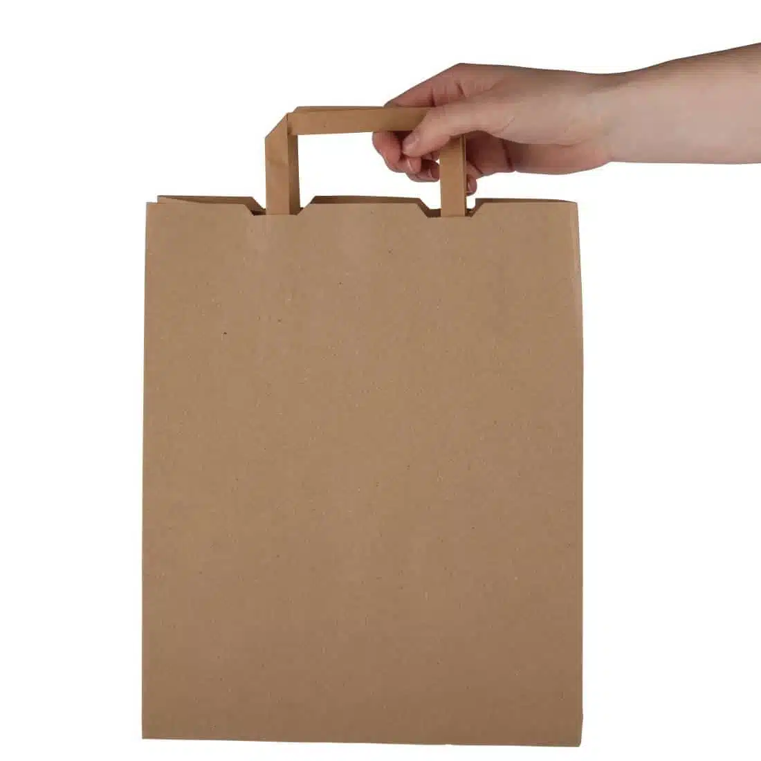 Vegware Compostable Recycled Paper Carrier Bags Large (Pack of 250) - Image 2