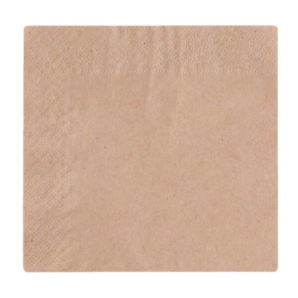 Vegware Recycled Cocktail Napkin Kraft 24x24cm 2ply 1/4 Fold (Pack of 4000)