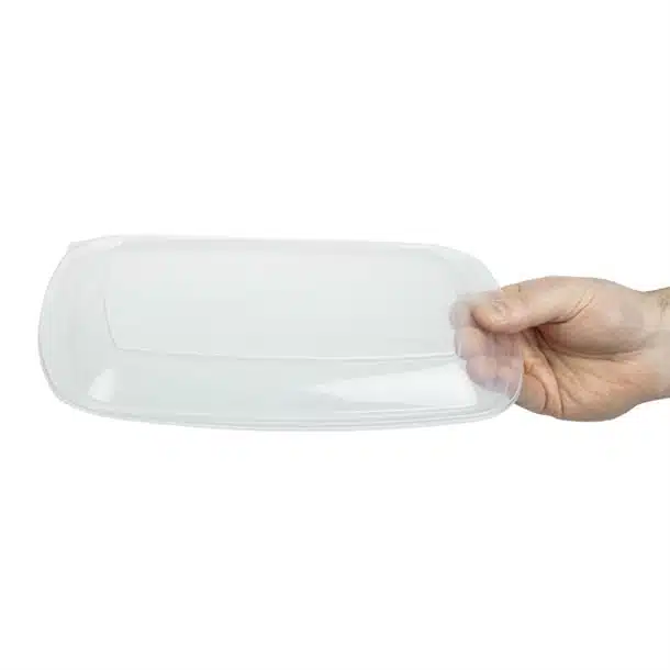 Fastpac Large Rectangular Food Container Lids 1350ml / 48oz (Pack of 150) - Image 3