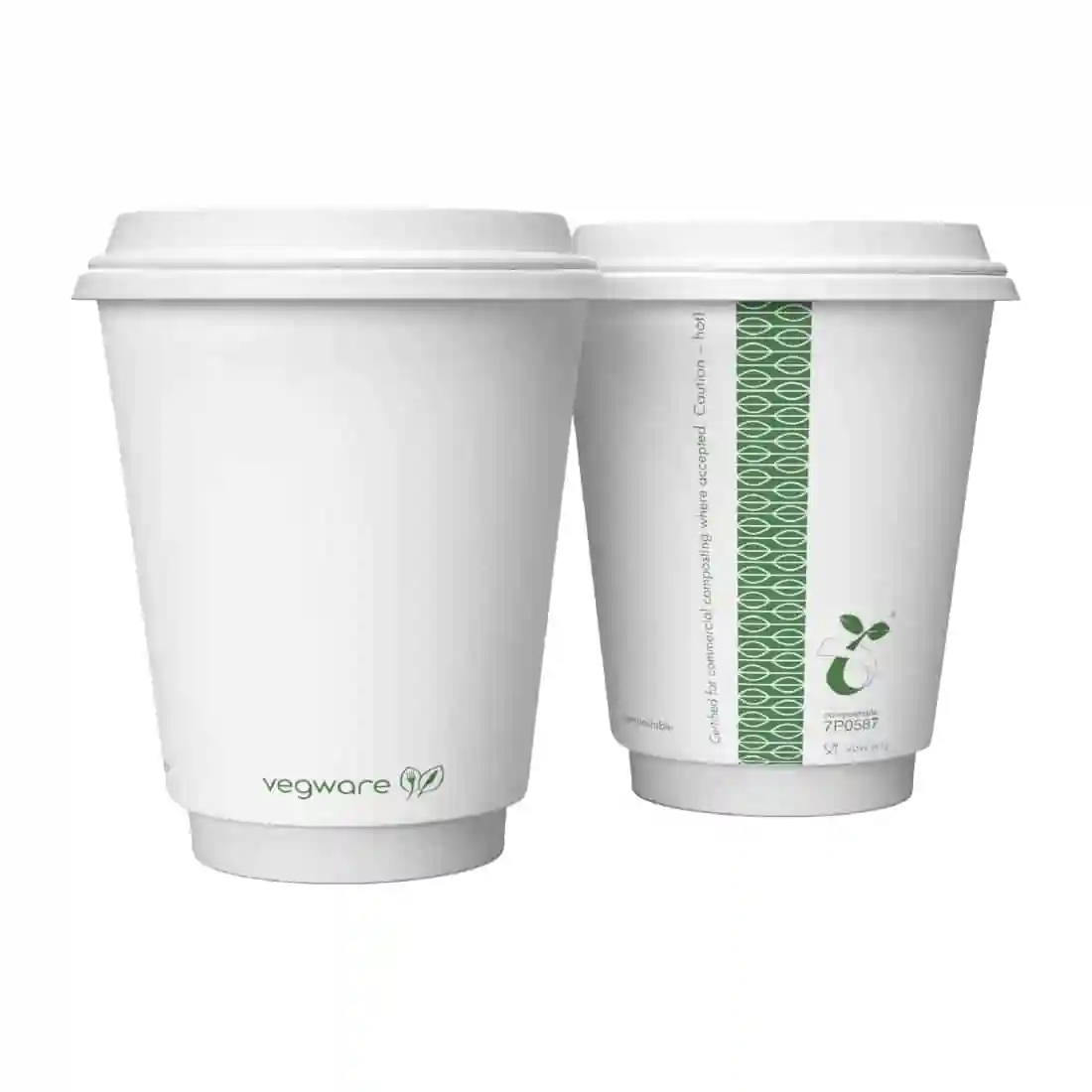 Vegware Hot Cup White Double Wall 12oz 89-Series (Pack of 500) - Image 2