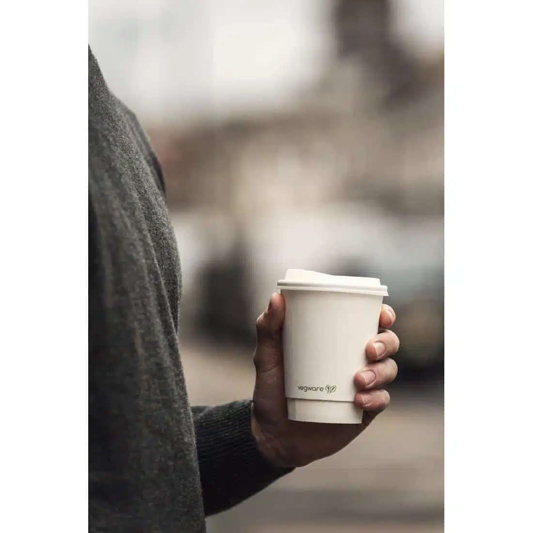 Vegware Hot Cup White Double Wall 12oz 89-Series (Pack of 500) - Image 4