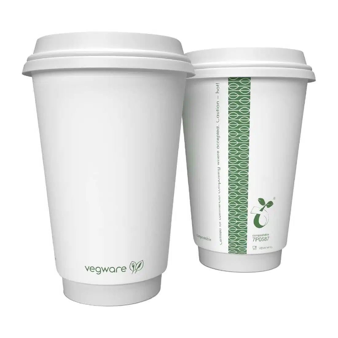Vegware Hot Cup White Double Wall 16oz 89-Series (Pack of 400) - Image 2
