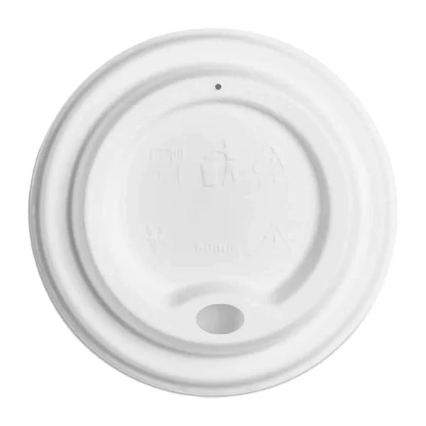 Vegware Hot Cup Lid Moulded Fibre 79-Series (Pack of 1000) - Image 1