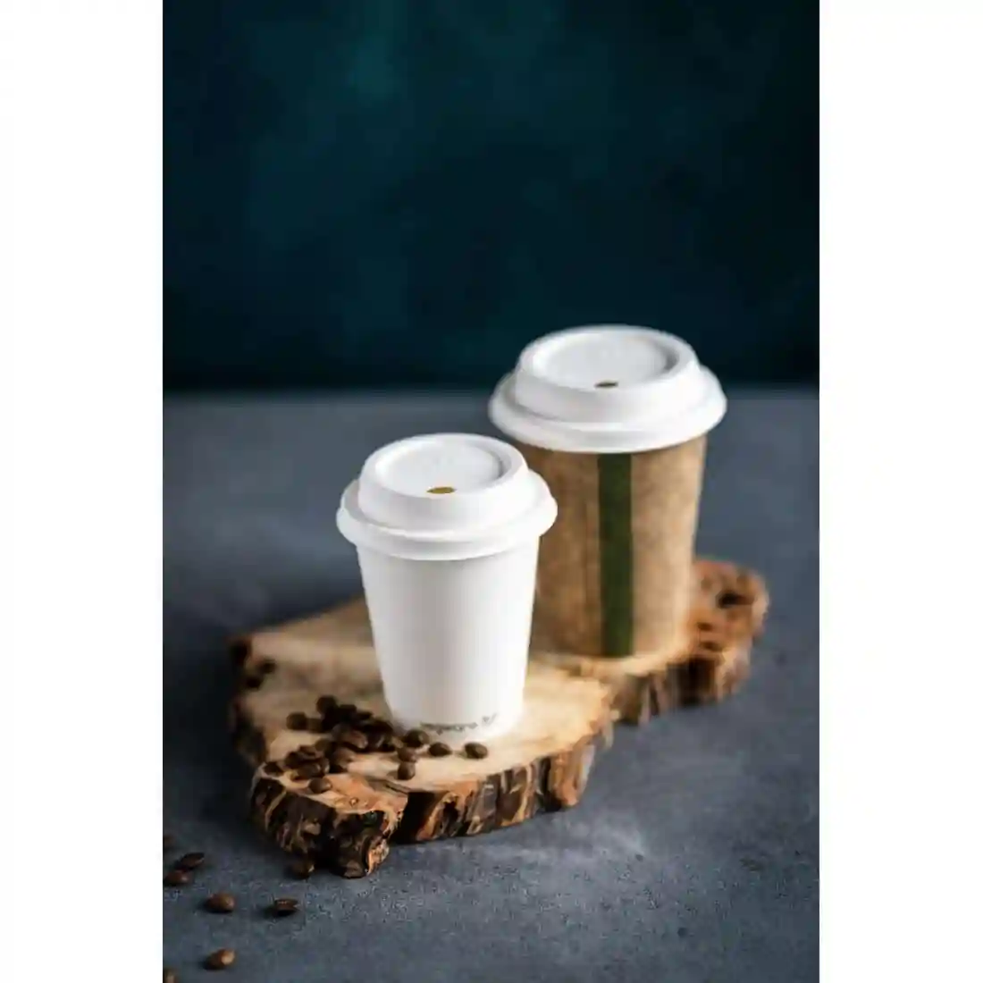 Vegware Hot Cup Lid Moulded Fibre 79-Series (Pack of 1000) - Image 3