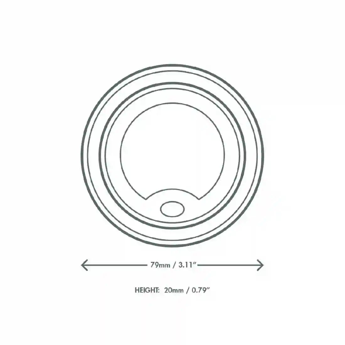 Vegware Hot Cup Lid Moulded Fibre 79-Series (Pack of 1000) - Image 4