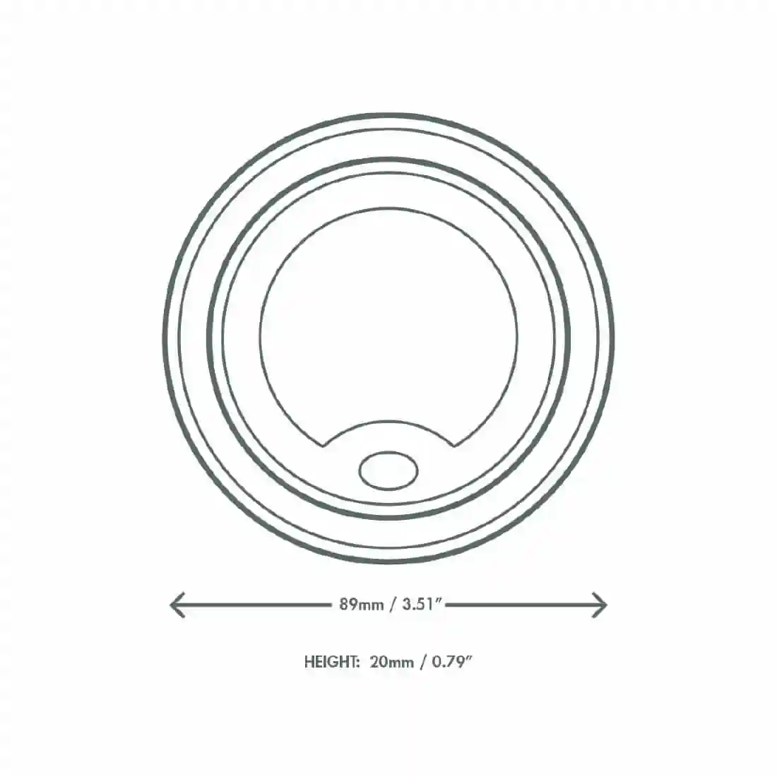 Vegware Hot Cup Lid Moulded Fibre 89-Series (Pack of 1000) - Image 2