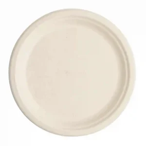 Vegware Compostable Nourish Moulded Fibre Plate Natural 9"/226mm (Pack of 500)