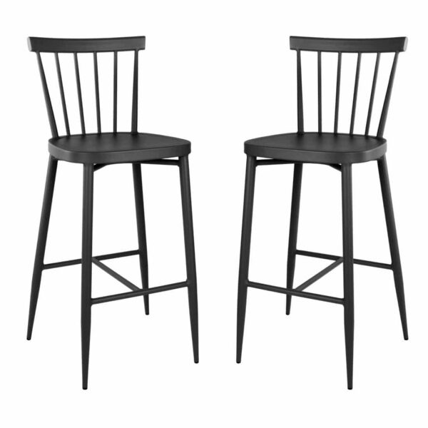 Bolero Windsor Aluminium Black High Stools (Pack of 2) - Image 4