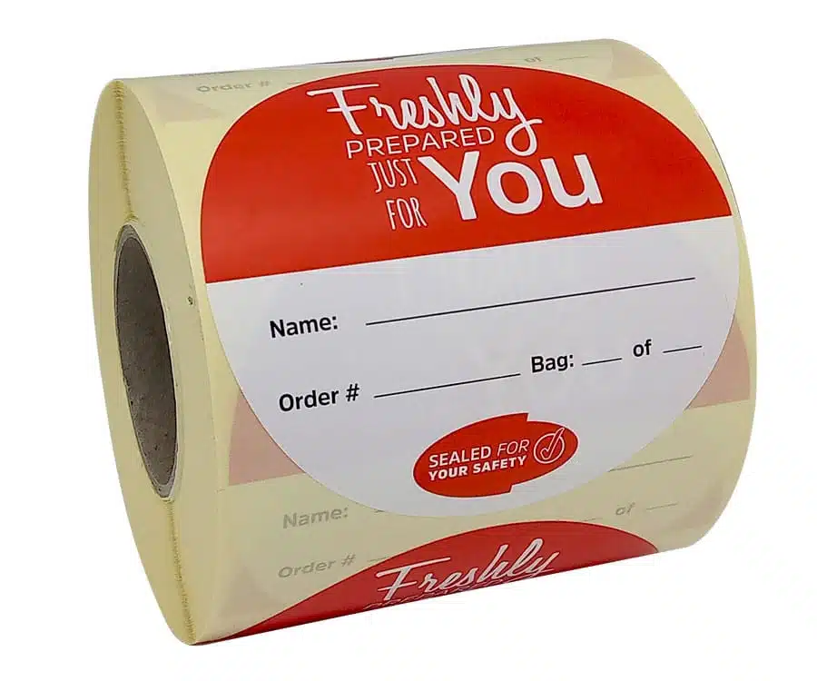 Takeaway Food Safe Delivery Labels - 90mm Diameter - Image 2