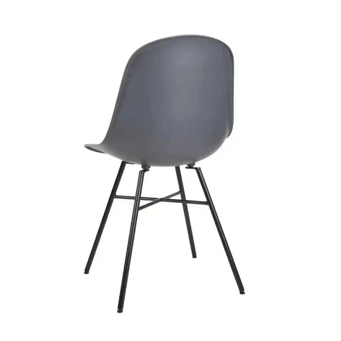 Bolero Arlo Side Chairs with Metal Frame Charcoal (Pack of 2) - Image 3